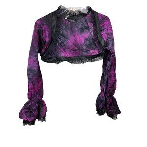 L Vintage lip Service Blacklist Shrug Bolero Victorian Goth Vampire